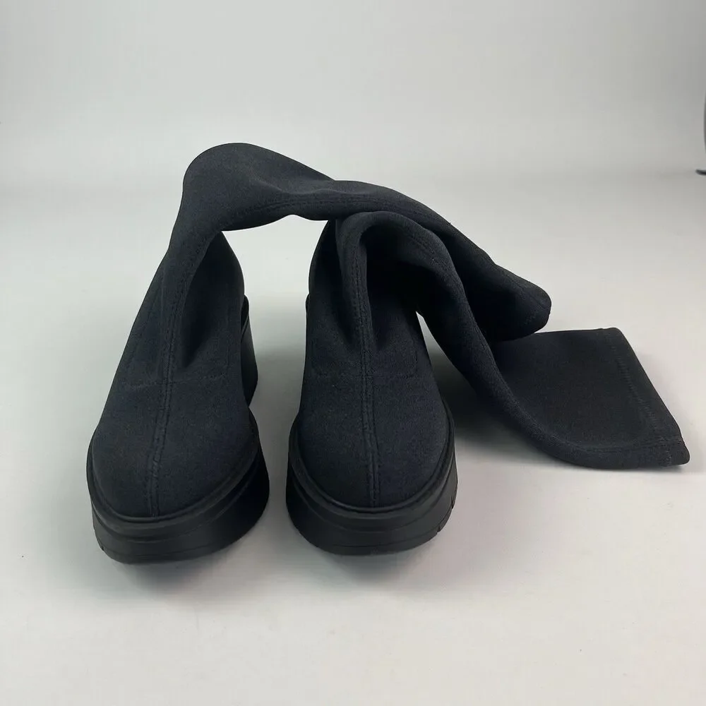 La Canadienne Jerry Festival Platform Boots sz 6.5 Asphalt black